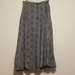 Vintage floral midi skirt